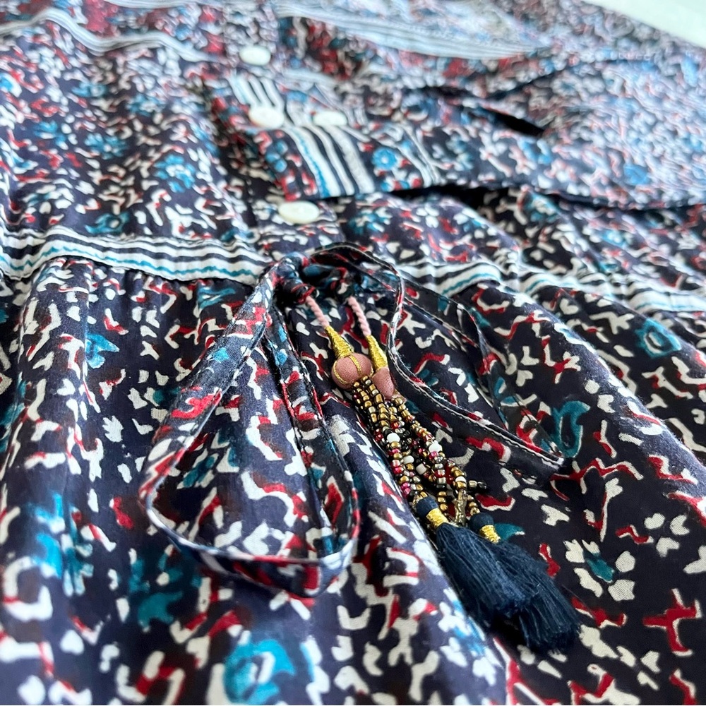 Bell by Alicia Bell Blake long sleeve shirt dress (blue/multi) - Picture 9 of 11